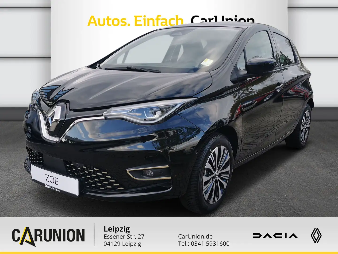 Renault ZOE Iconic EV50 135hp PDC, CARPLAY Noir - 1