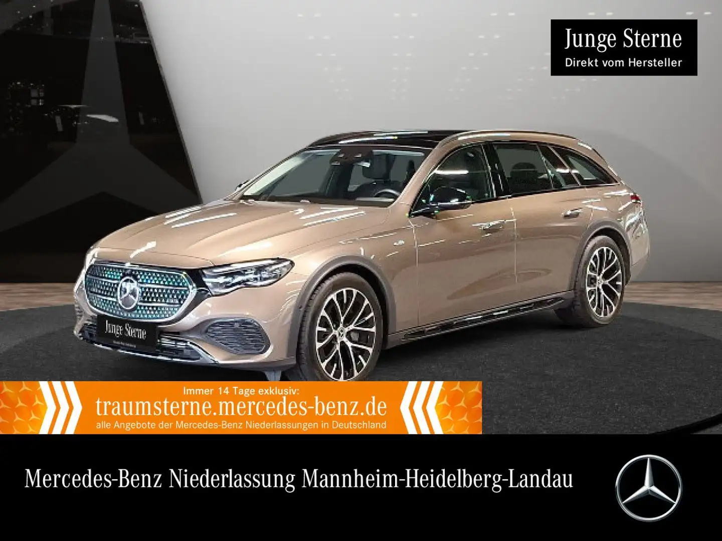 Mercedes-Benz E 300 de T 4M Hybrid Avantgarde Fahrass 360° Pano Brun - 1