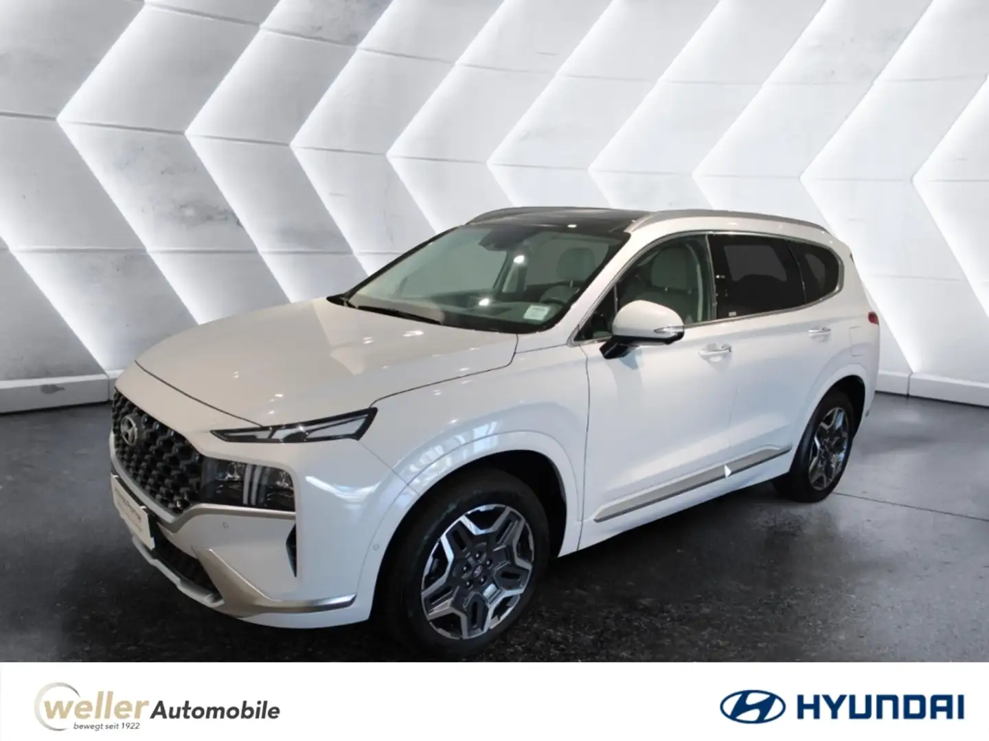 Hyundai SANTA FE ''Signature'' 4WD AHK Panoramadach 360Grad-Kamera Blanc - 1