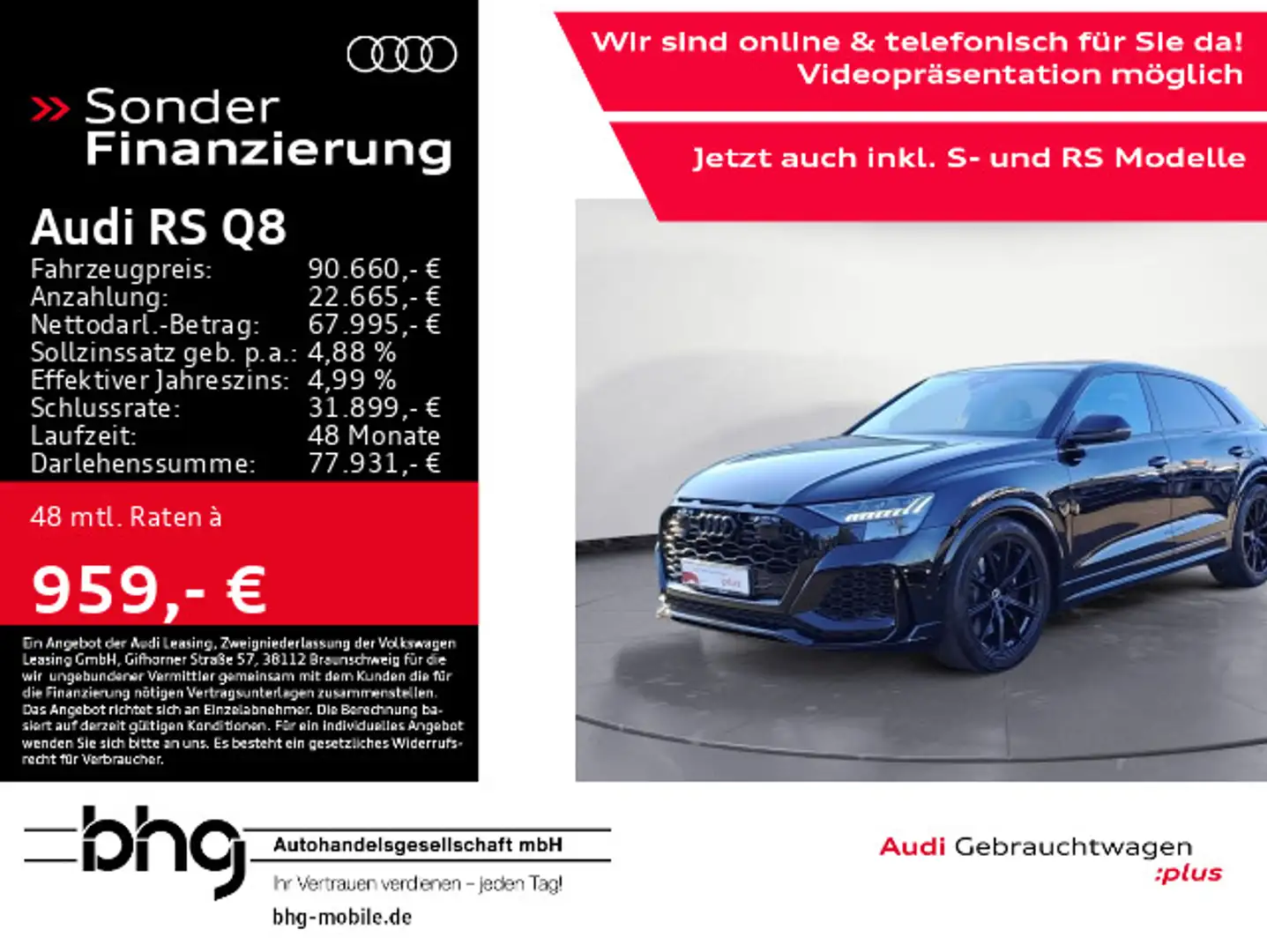 Audi RS Q8 TFSI quattro tiptronic advanced HUD Matrix Schwarz - 1
