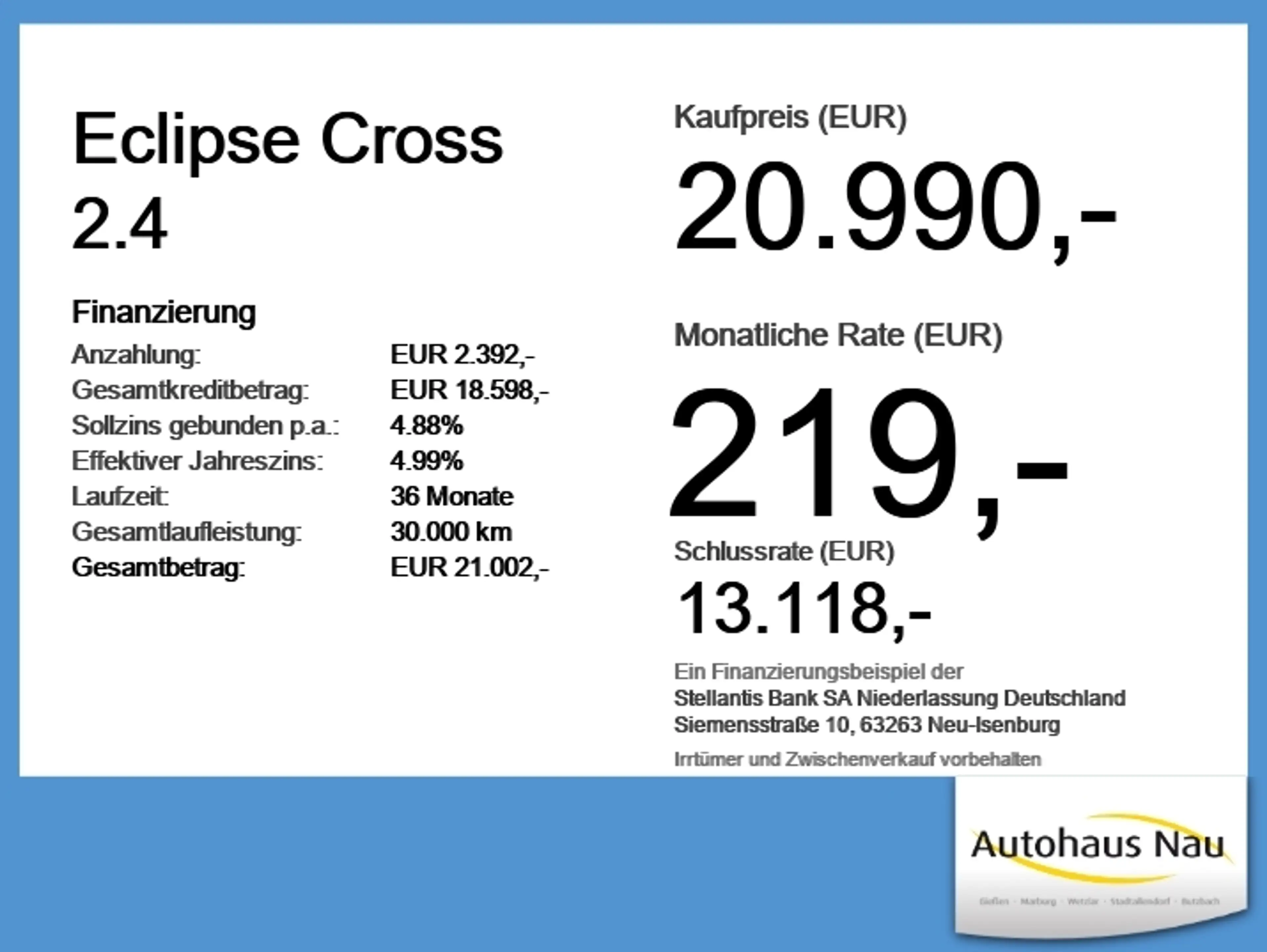 Mitsubishi Eclipse Cross 2.4 Select Black Allrad! Wenig KM! — photo 6