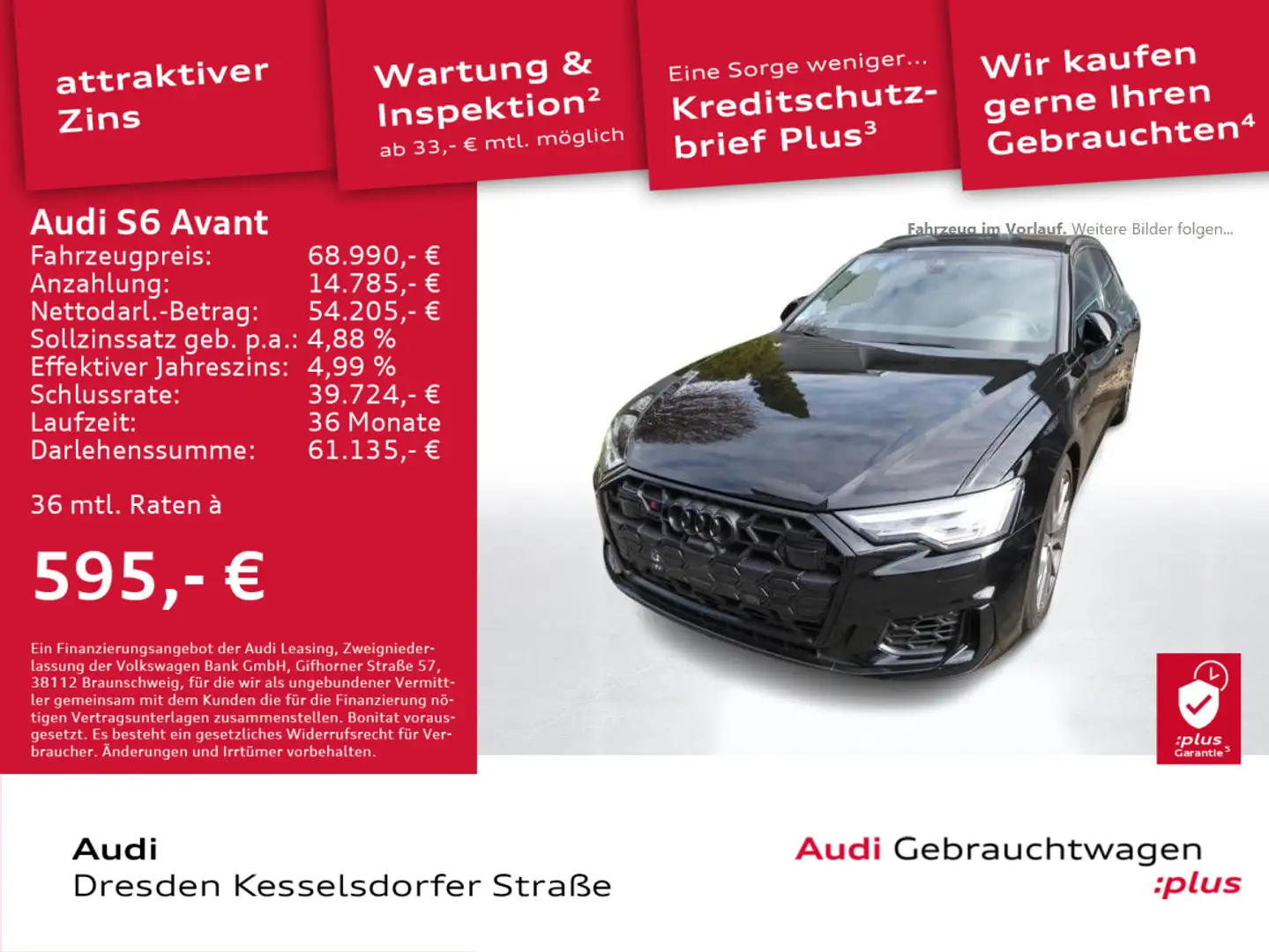 Audi S6 3.0 TDI Q. Navi LED AHZV Schwarz - 1