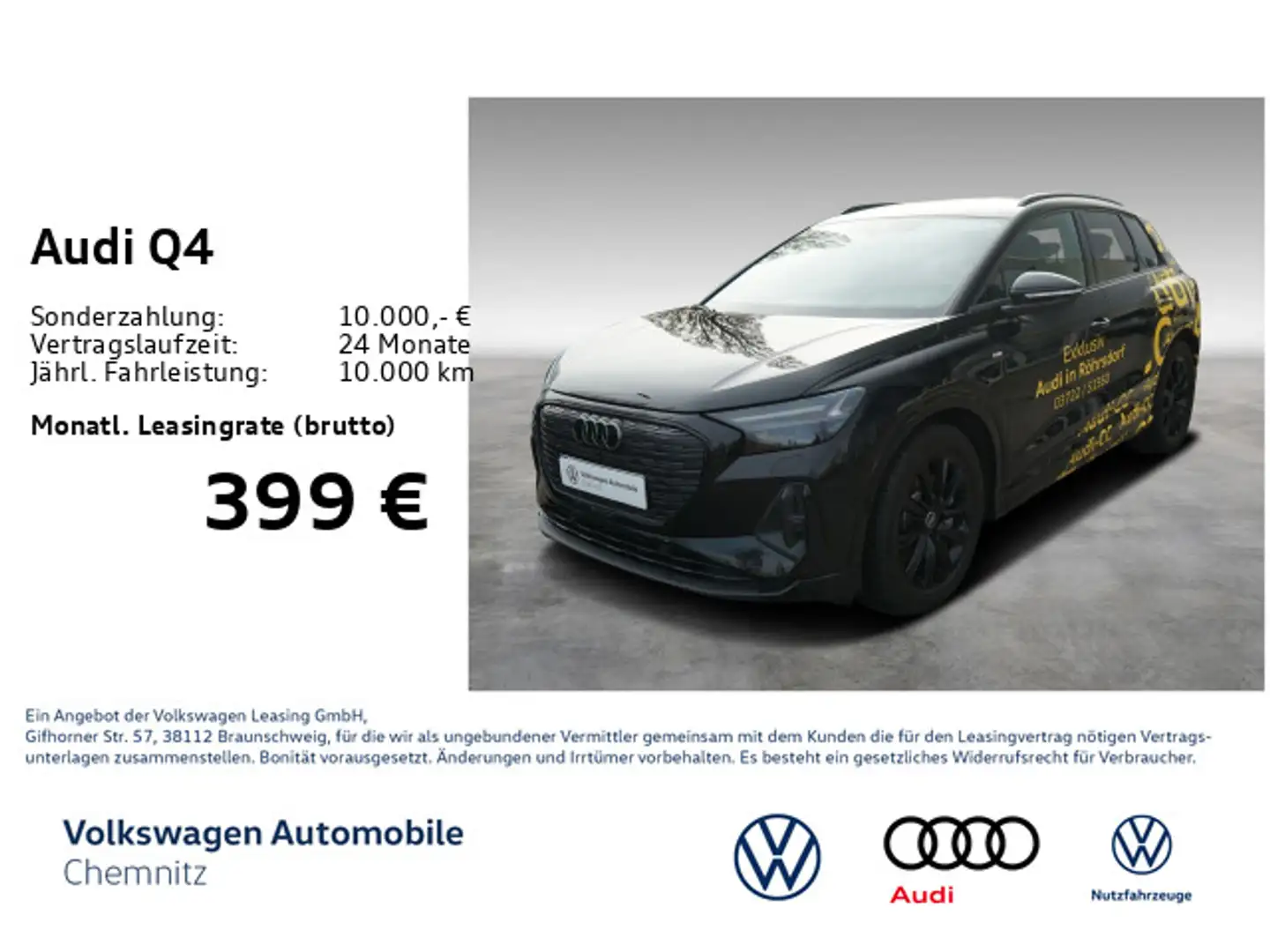 Audi 45 e-tron quattro basis Noir - 1