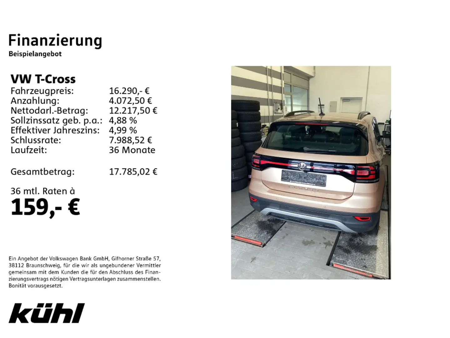 Volkswagen T-Cross 1.0 TSI Life Brun - 2