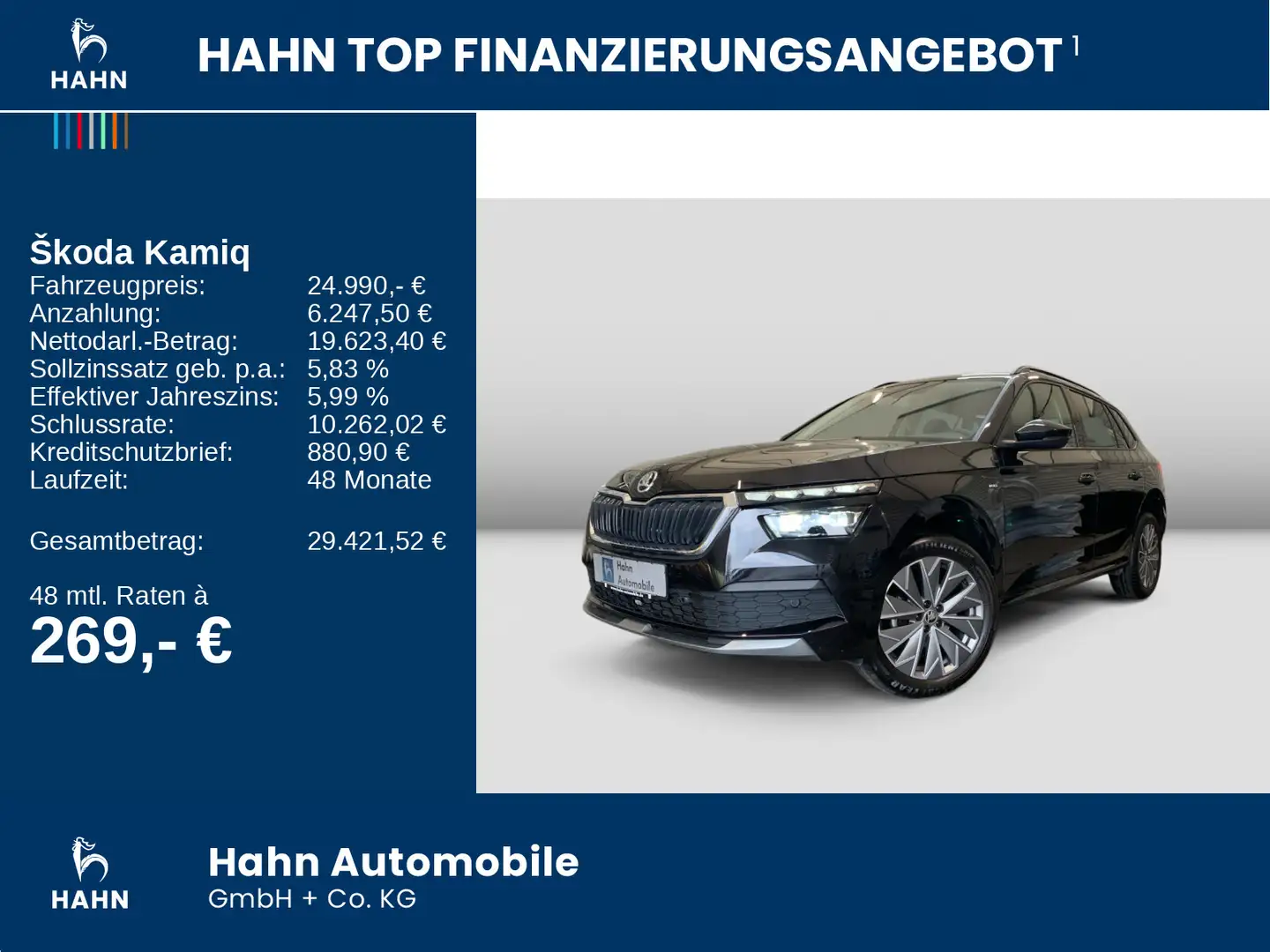 Skoda Kamiq 1.5 TSI DSG Clever Kamera ACC LED APP-Con Schwarz - 2