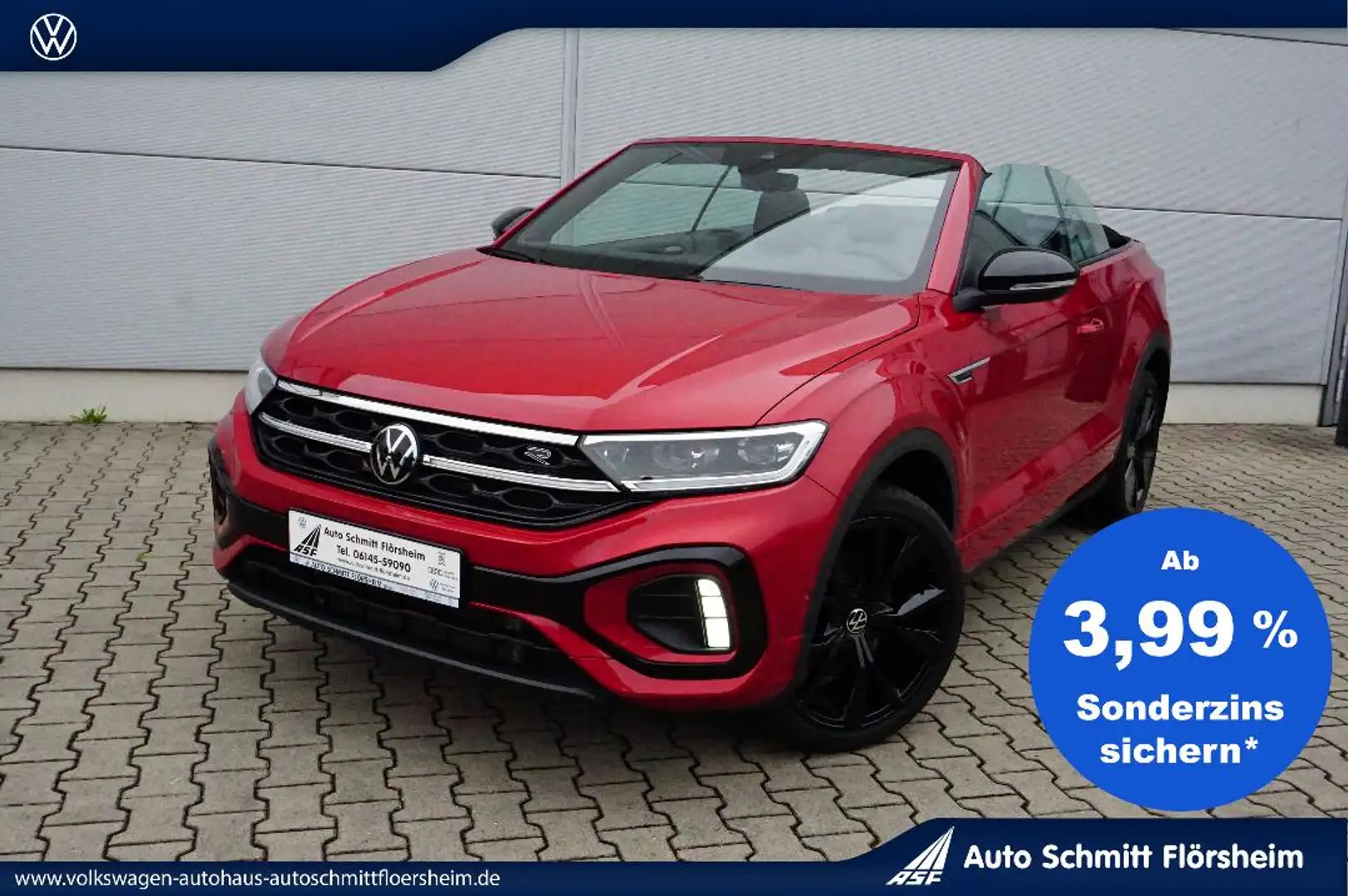 Volkswagen T-Roc Cabriolet R-Line 1.5 TSI 7-Gang-DSG Navi,RFK,AHK Rot - 1