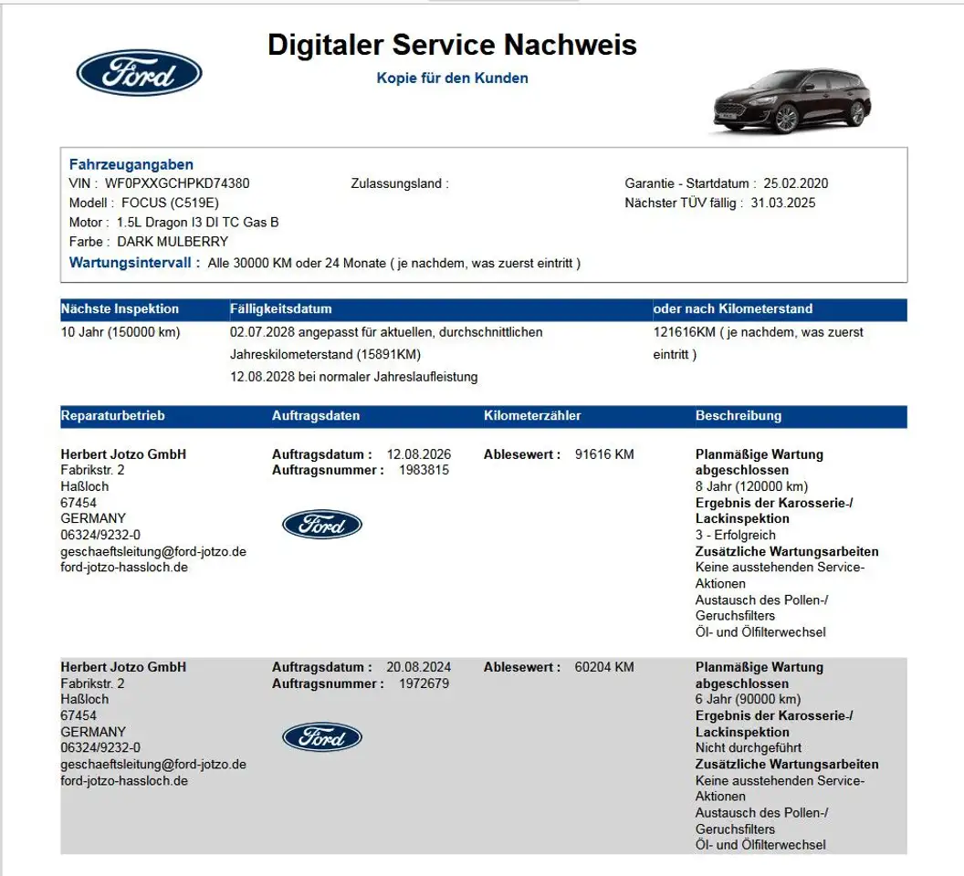 Ford Focus 1.5 EB Vignale StHz. Pano AHK B&O HUD ACC, миниатюра 2