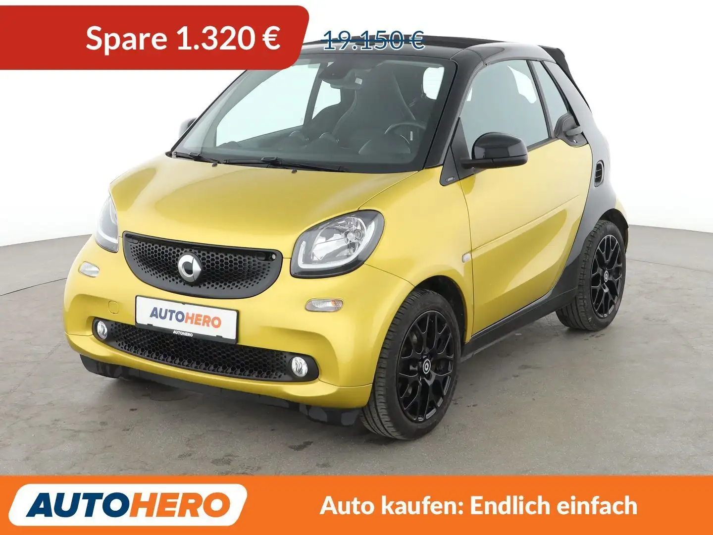 smart forTwo 0.9 Turbo Basis Prime Aut.*TEMPO*SHZ*KLIMA* Gelb - 1