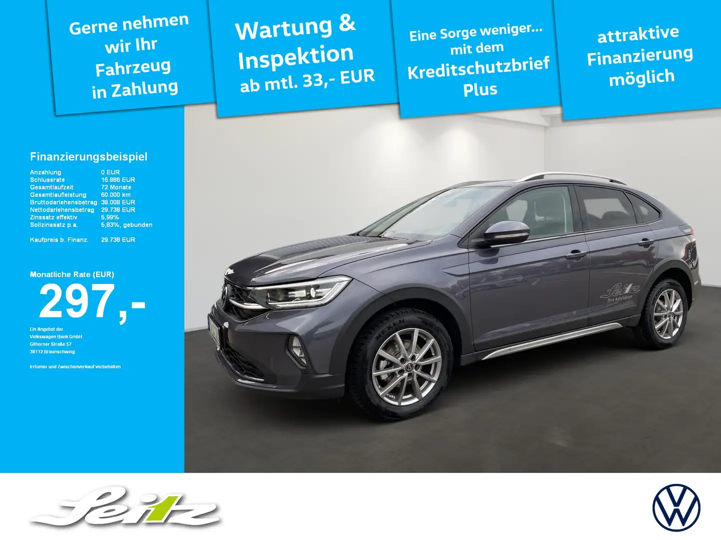 Volkswagen Taigo 1.5 TSI Style *AHK*MATRIX*KAMERA*NAVI* Grigio - 1