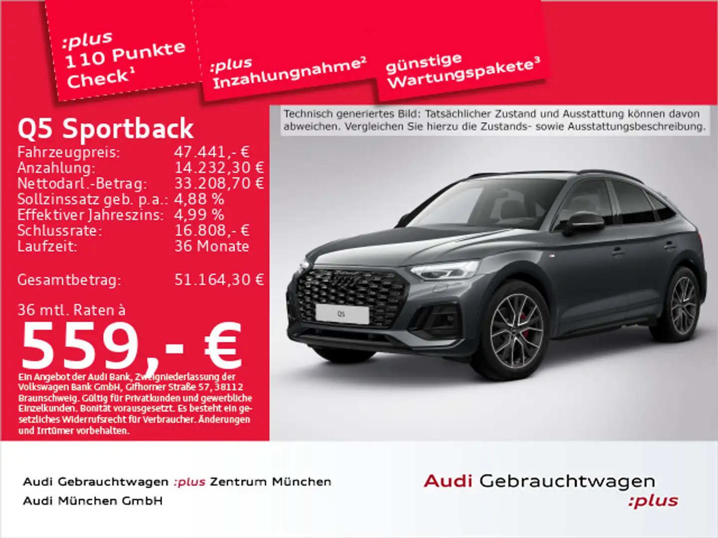Audi Q5 40 TDI qu. S tronic 2x S line Pano/ Grau - 1