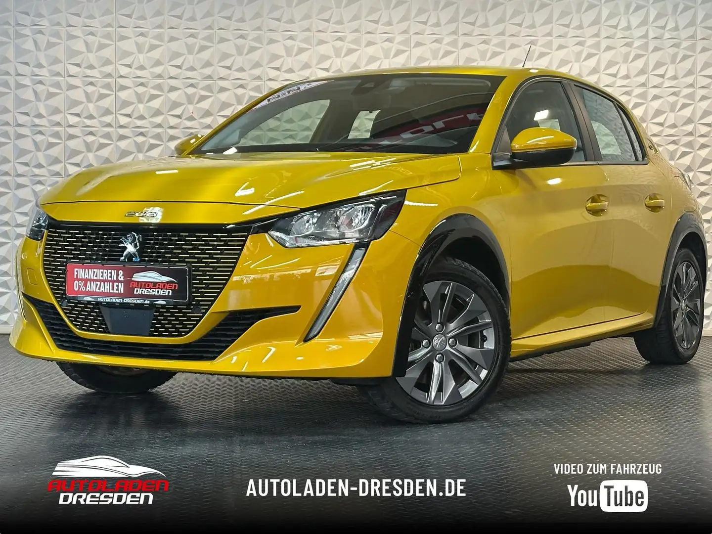 Peugeot e-208 Active Pack LED#SPUR#TEMPO#PDC#DAB#KLIMA Gelb - 1