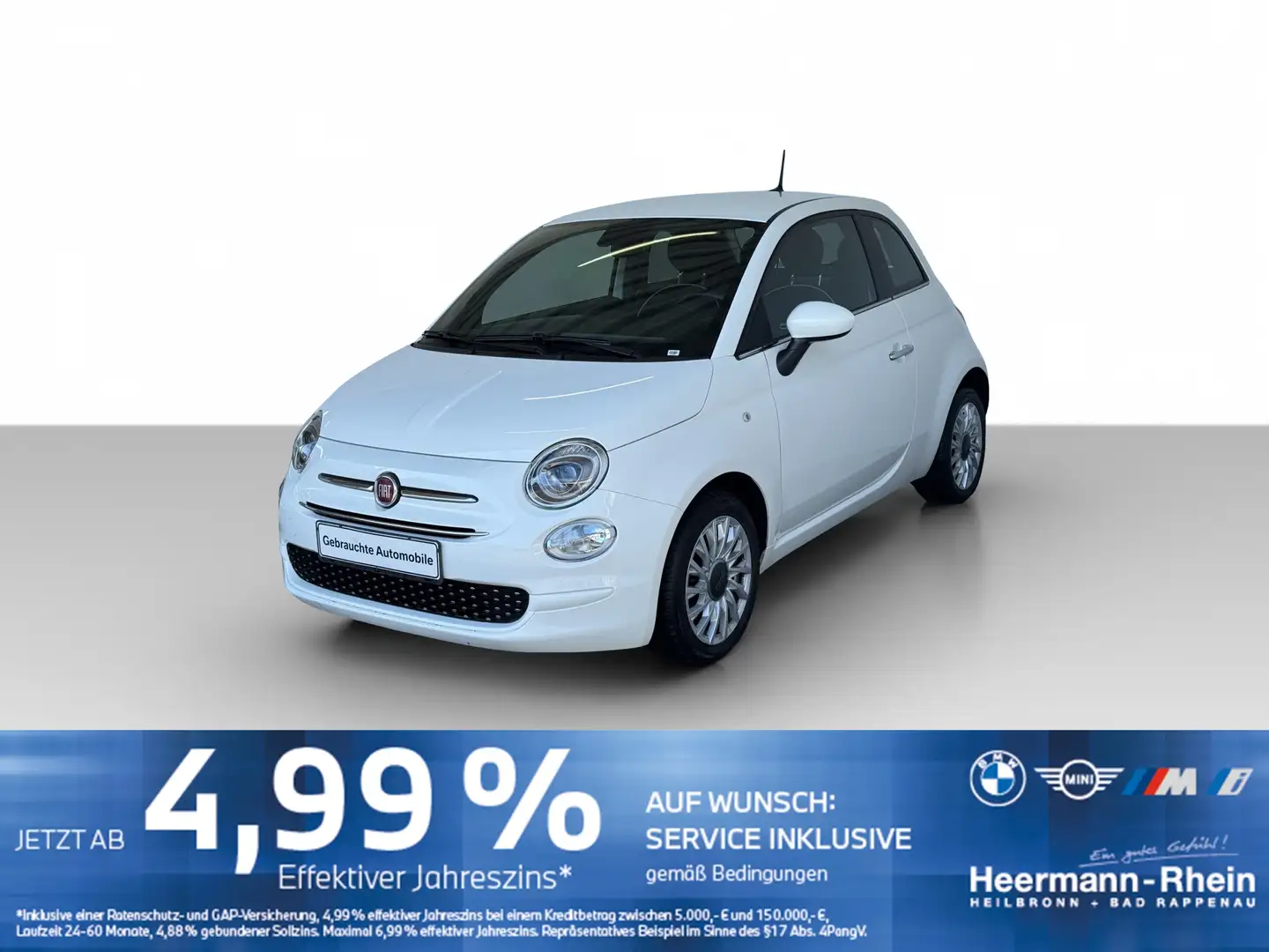 Fiat 500 1.2 8V Start&Stopp Lounge CityPaket.PDC hi. Bianco - 2