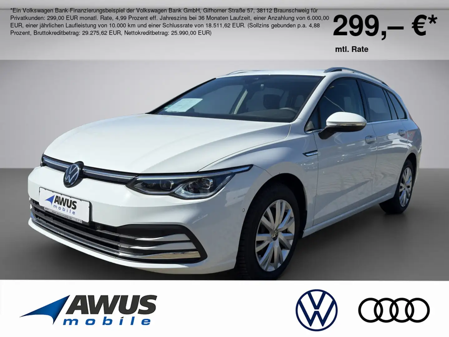 Volkswagen Golf VIII Variant 2.0TDI DSG Style AHK LED Weiß - 1