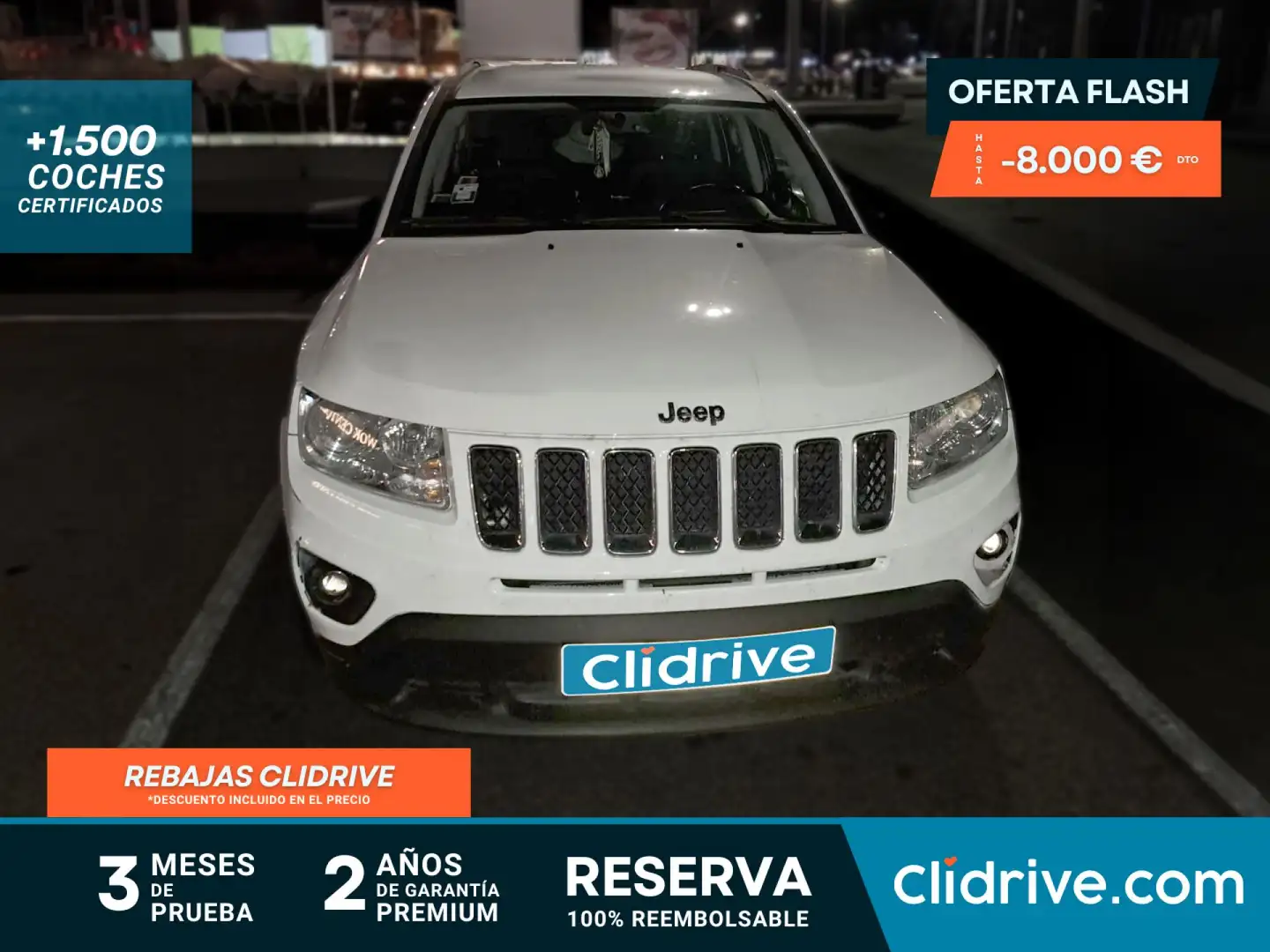Jeep Compass 2.2CRD Limited 4x2 Blanc - 1