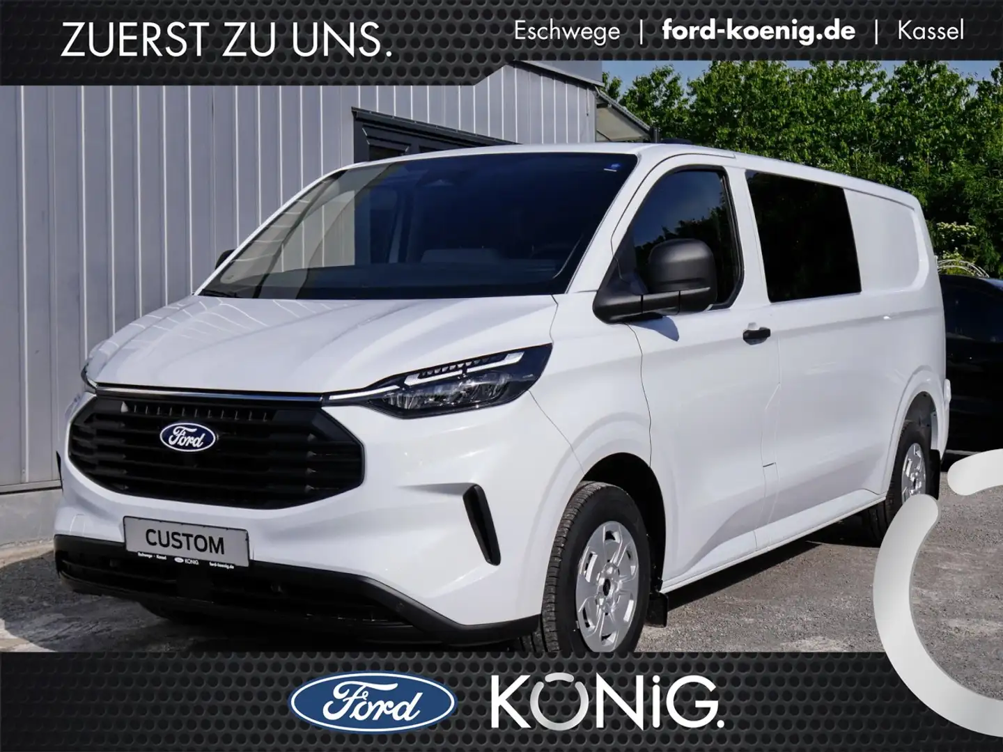 Ford Transit Custom DK Trend 320L2 Aut.+ACC+Navi+LED Klima Navi Weiß - 1