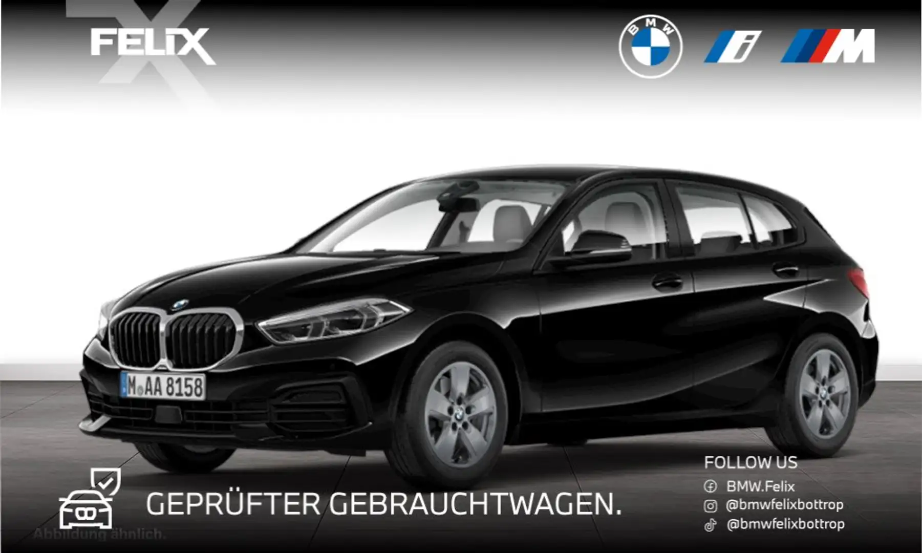 BMW 116 i Advantage+LED+DAB+LIVE COCKPIT PRO+ Schwarz - 1