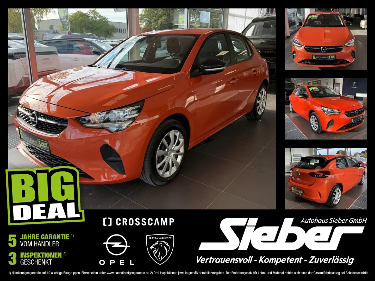 Opel Corsa F e Edition AUT KlimaA SpurH W-Pumpe Orange - 1