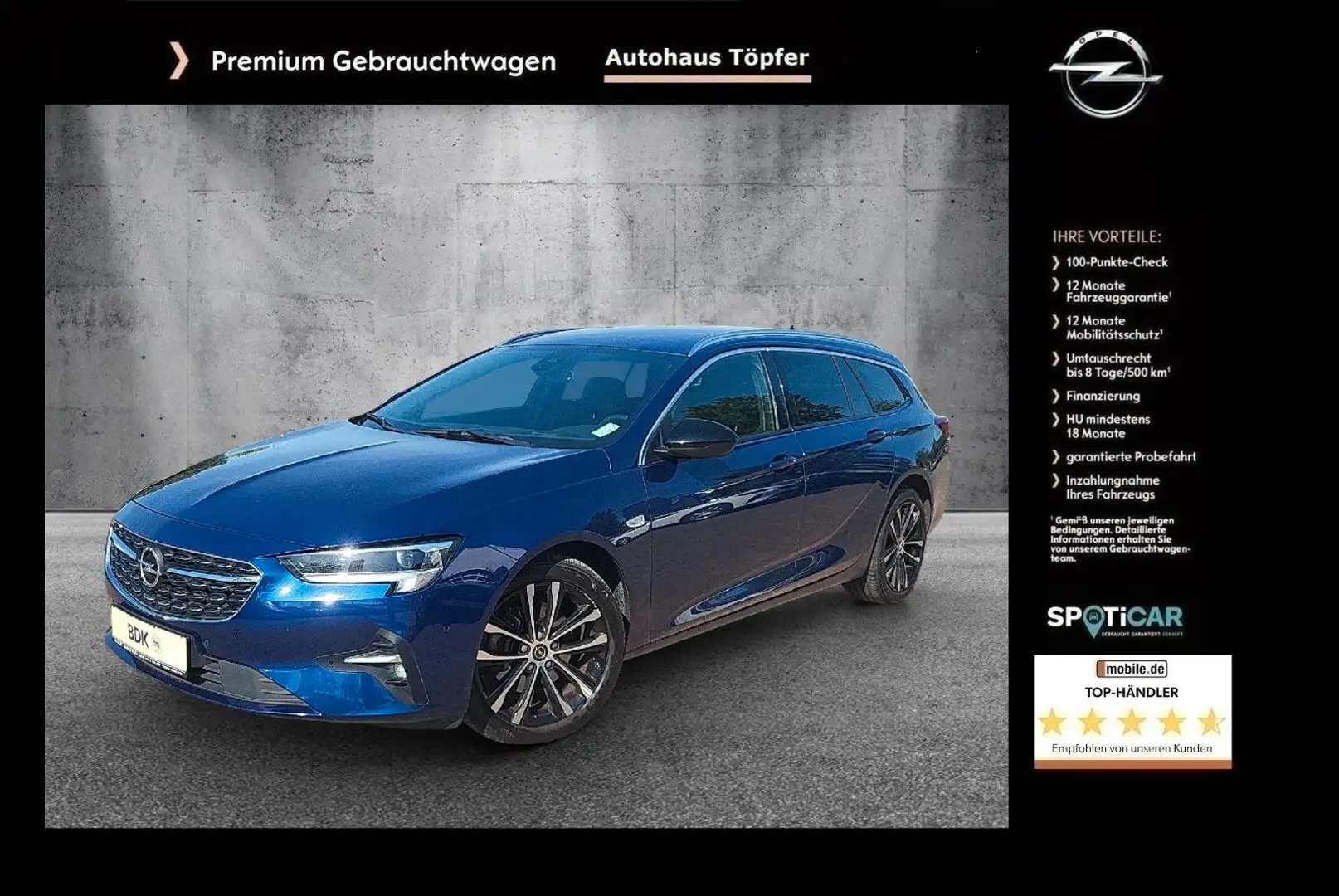 Opel Insignia B ST Premium "Ultimate" 1-Hand/Garantie Blauw - 1