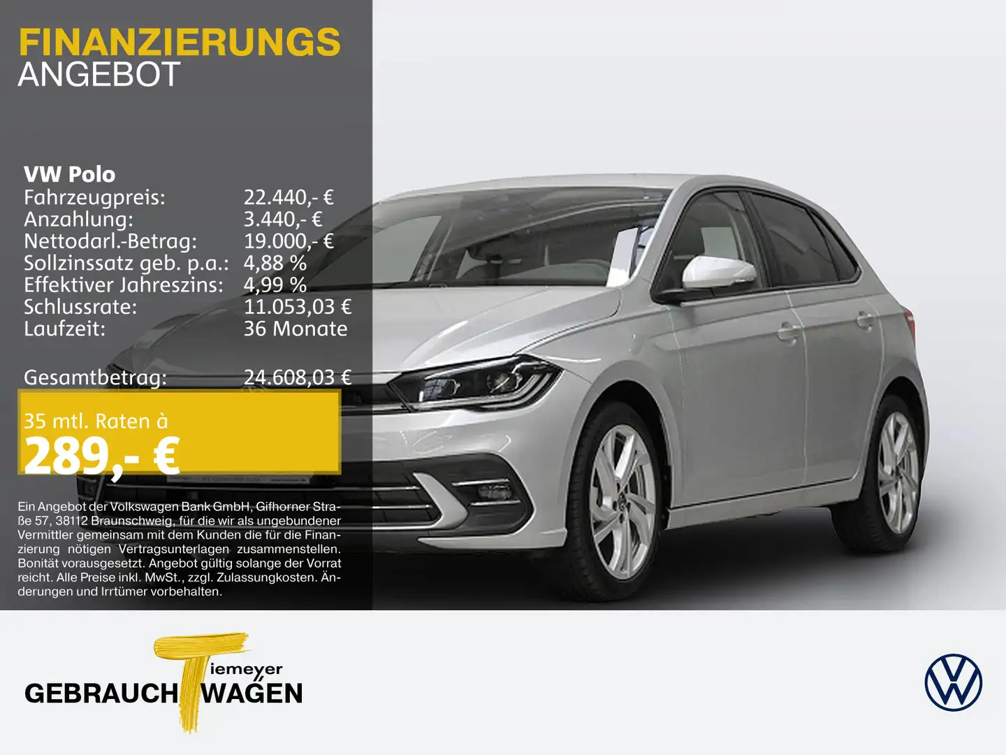 Volkswagen Polo 1.0 TSI DSG STYLE IQ.DRIVE IQ.LIGHT NAVI CL Argent - 1