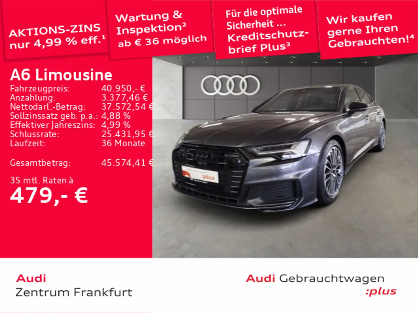 Audi A6 TFSI e Advanced MatrixLED 360° ACC Grau - 1