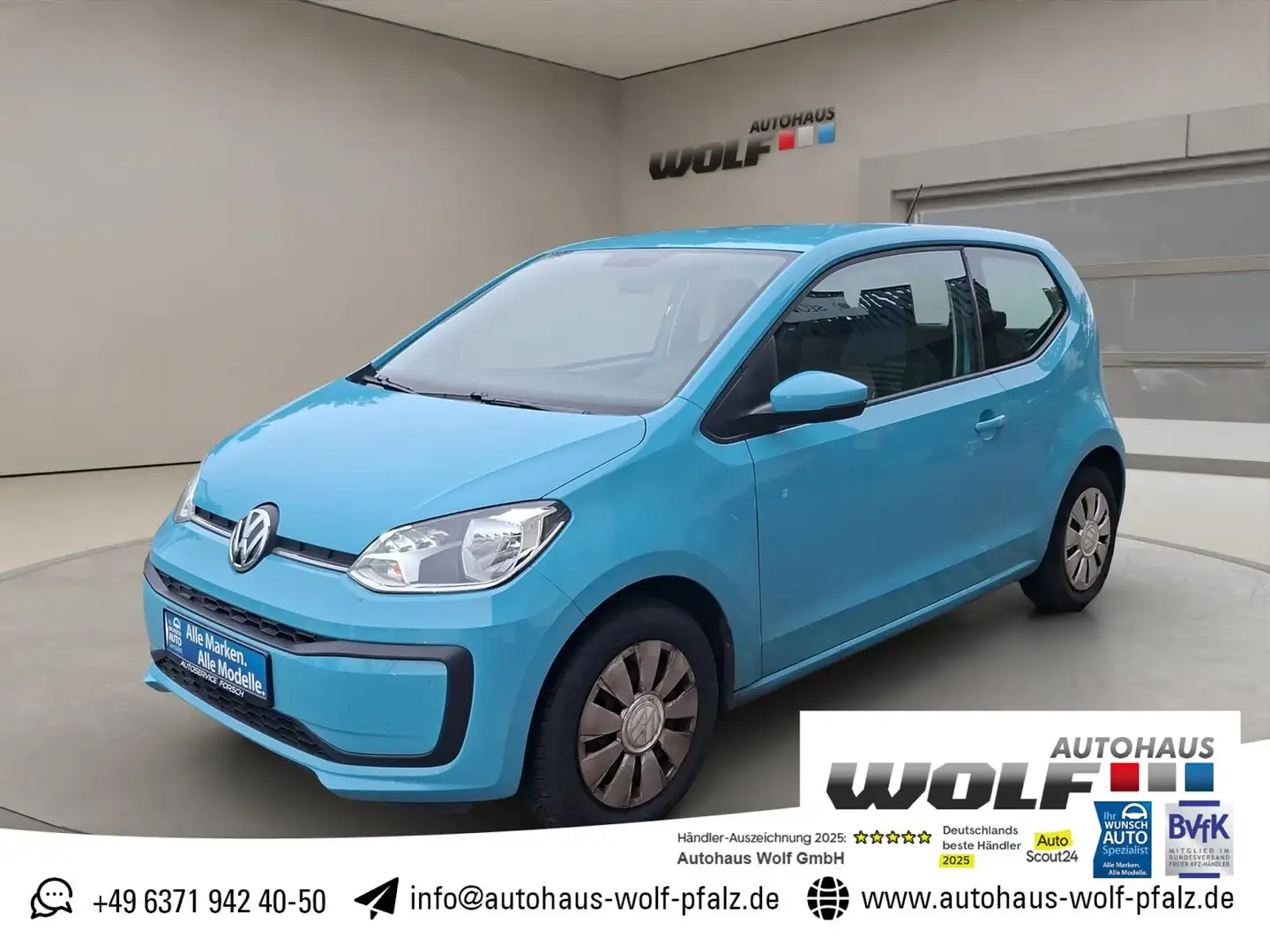 Volkswagen up! move up! 1.0 MPI Klima~Bluetooth~MFA Plus~LED TFL~ Blau - 1
