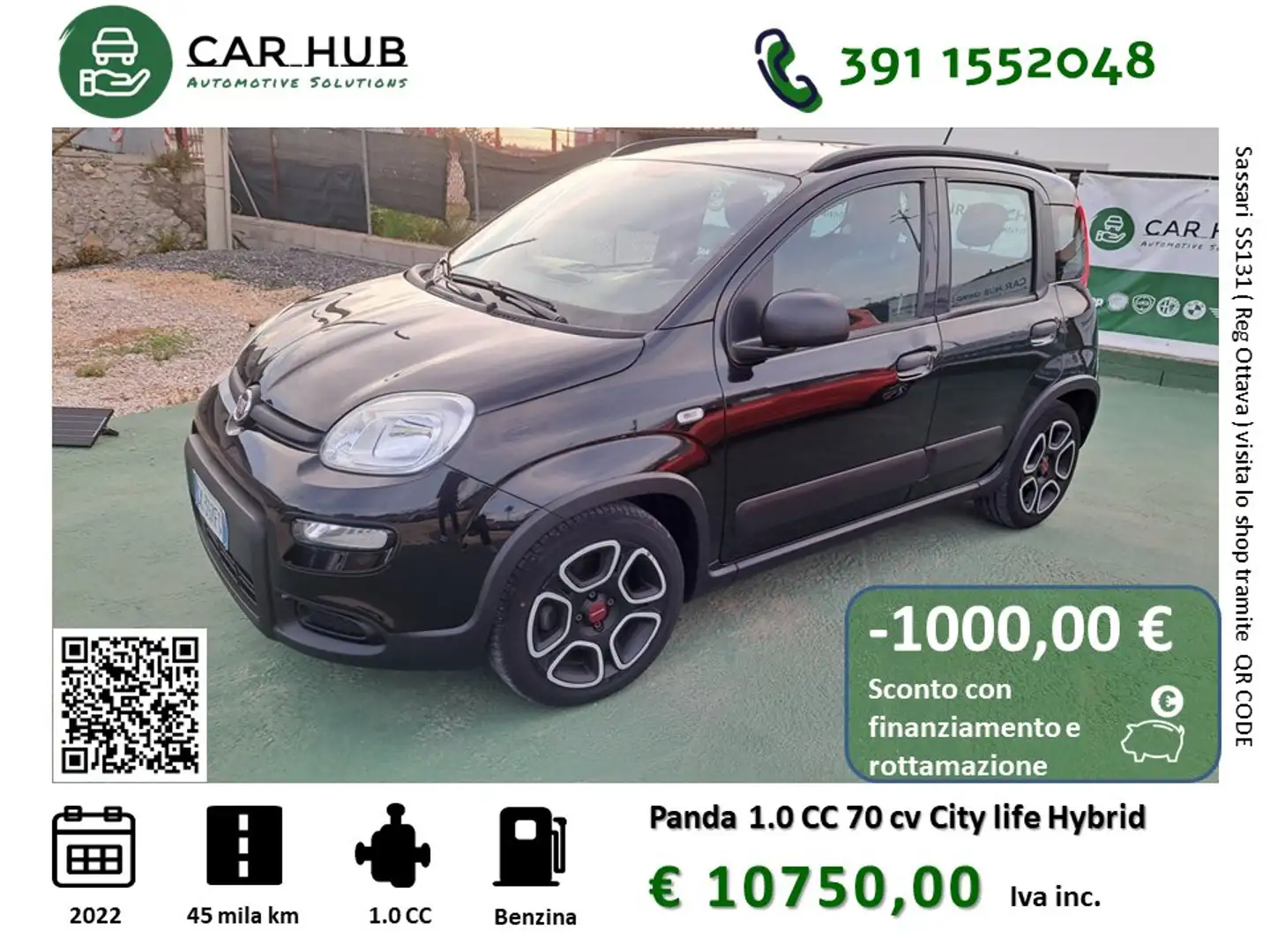 Fiat Panda Panda 1.0 firefly hybrid City Life s Nero - 1