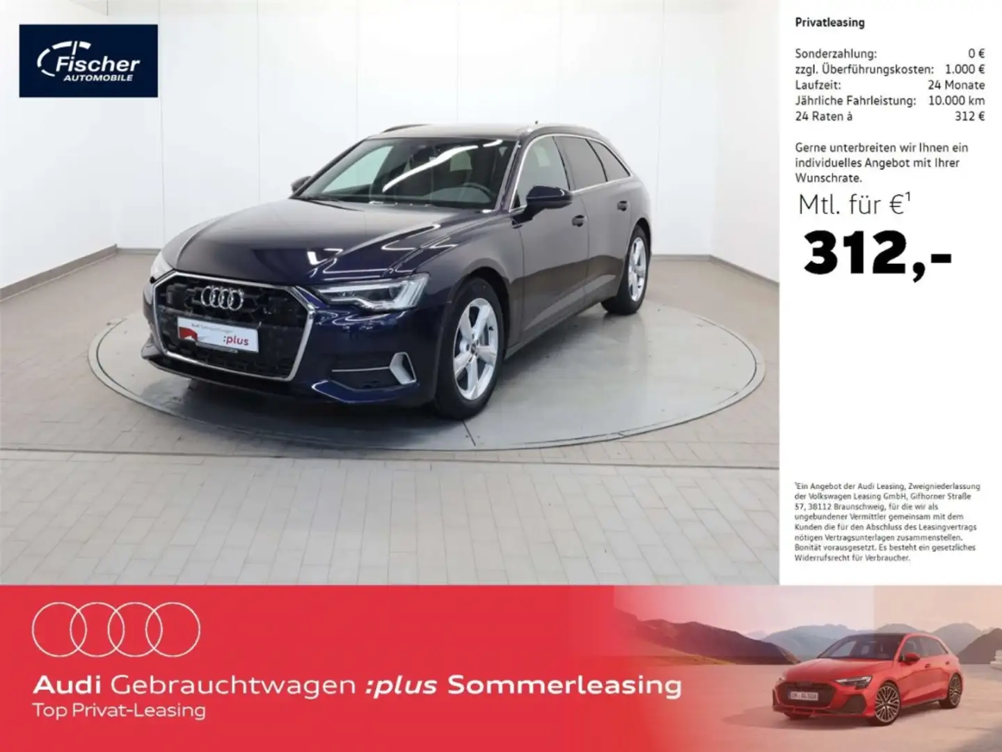 Audi A6 Avant 45 TFSI quattro advanced Blau - 1