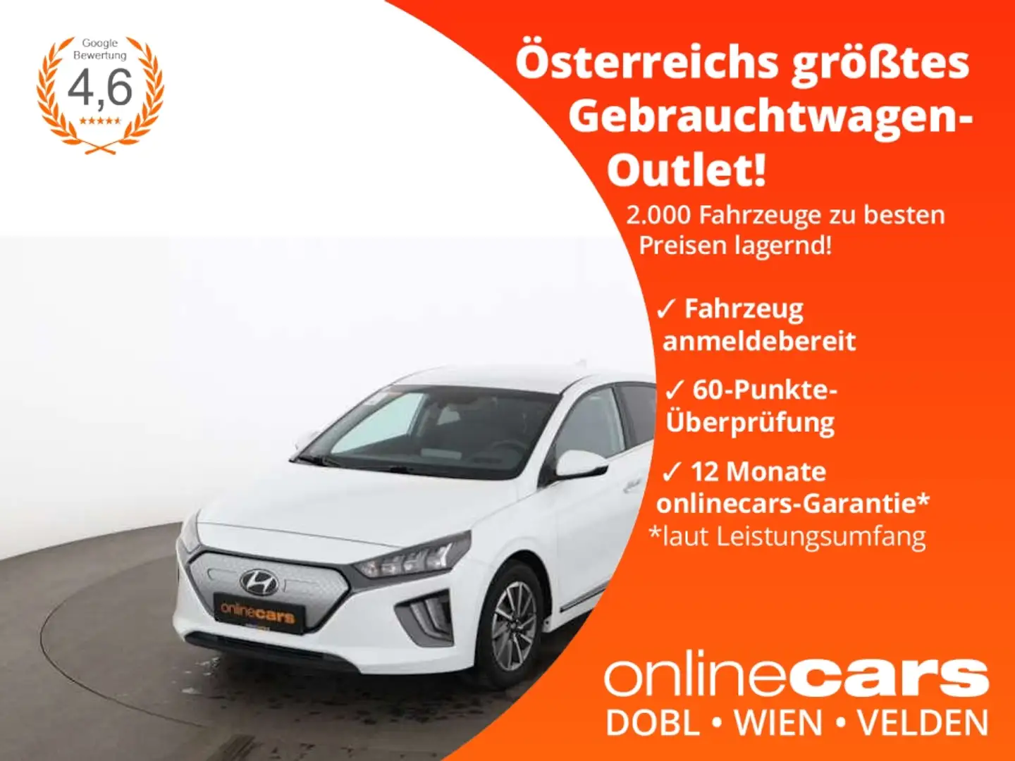 Hyundai IONIQ 38 kWh Level 4 Aut LED RADAR NAVI HEAD-UP Weiß - 1
