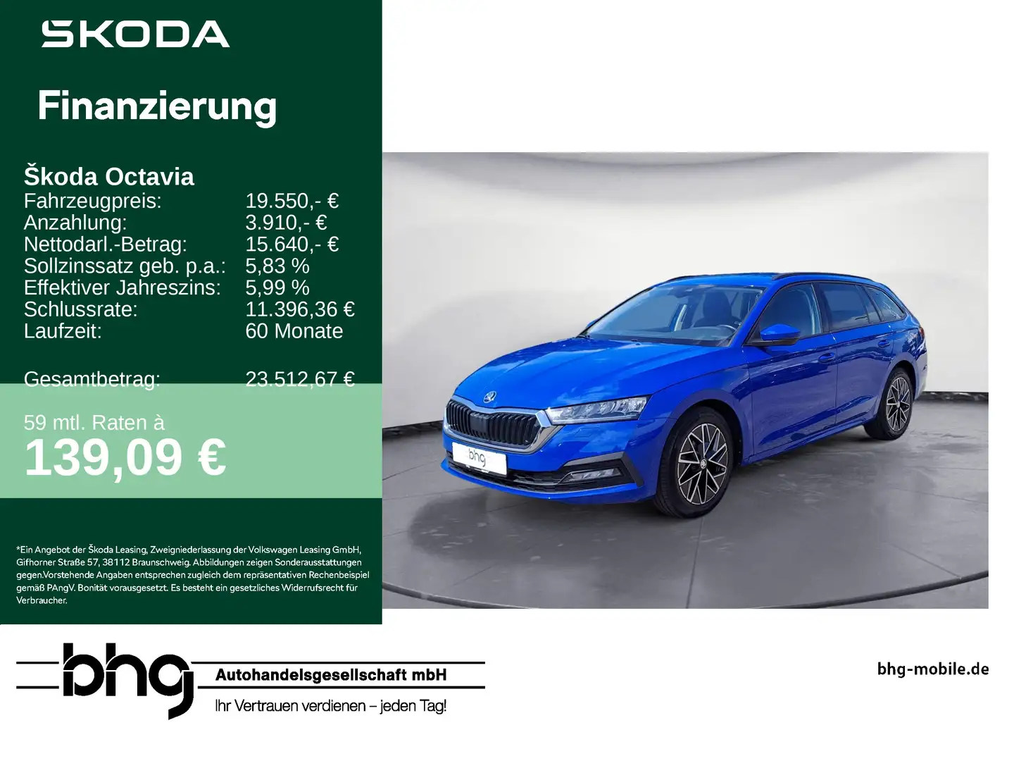 Skoda Octavia Combi 1.0 TSI e-TEC DSG Ambition Bleu - 1