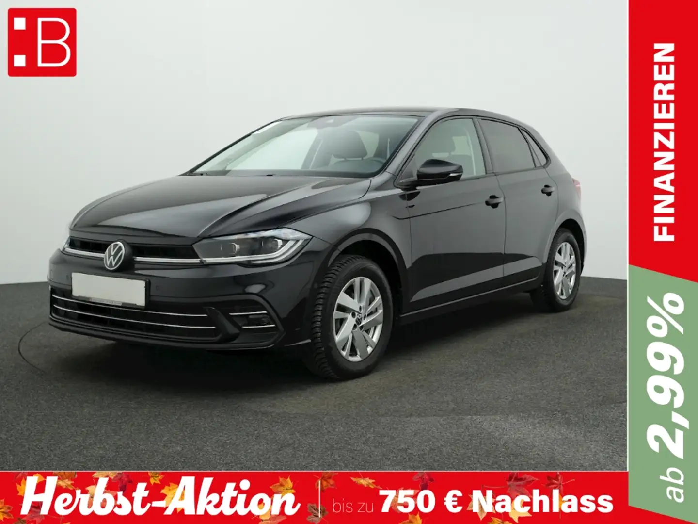Volkswagen Polo 1.0 TSI Style IQ.LIGHT NAVI KAMERA PARKLENK SHZ Schwarz - 1