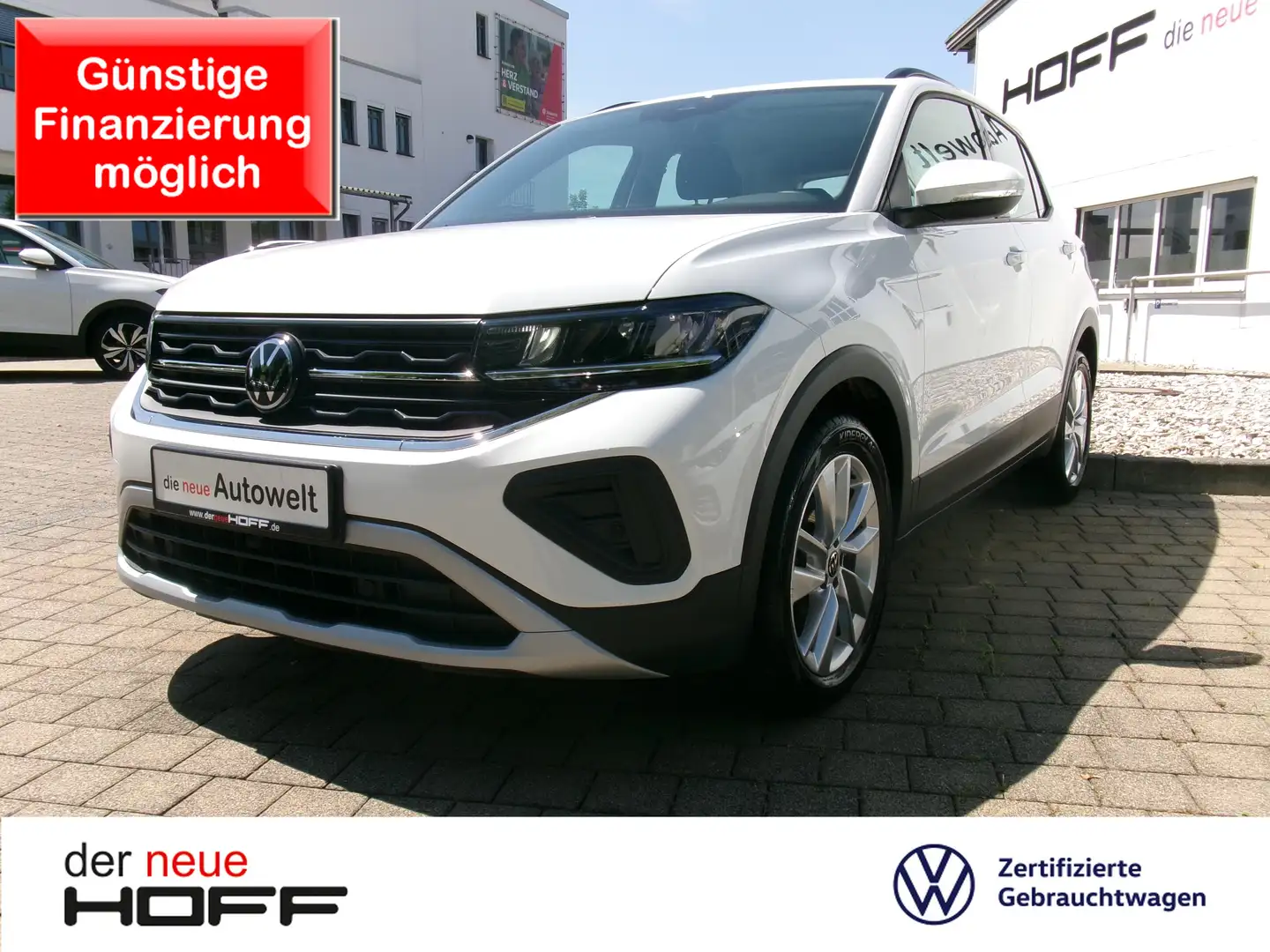 Volkswagen T-Cross 1.0 TSI Life Navi Allwetter SHZ ACC Einparkhilfe p Weiß - 1