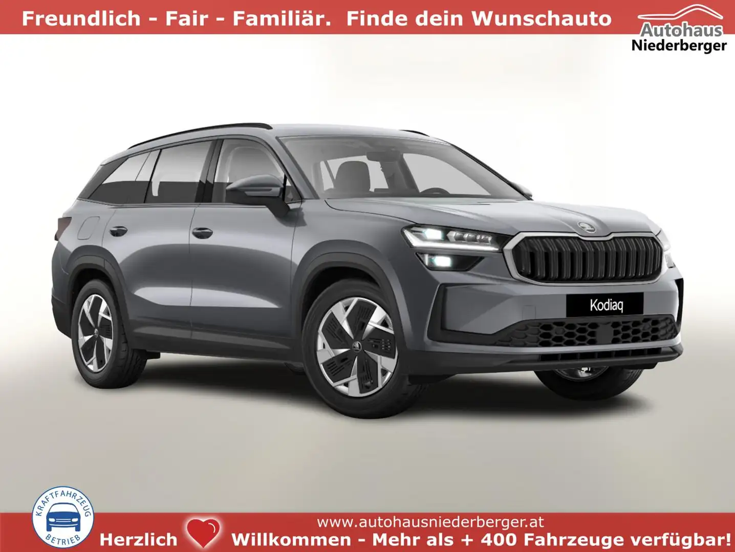Skoda Kodiaq Selection eTSI DSG Selec AHK Matrix Nav ACC Kes... Grau - 1