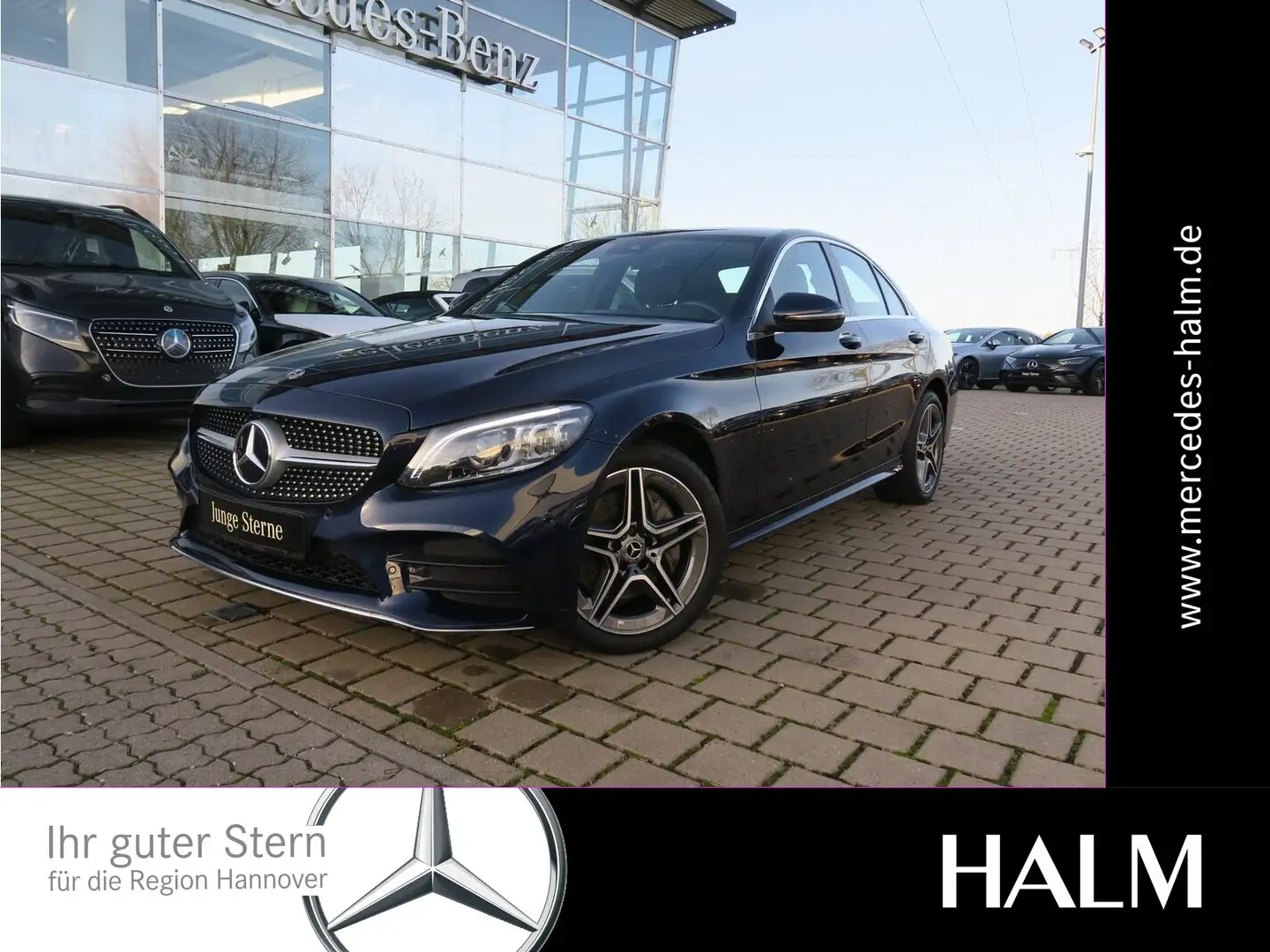 Mercedes-Benz C 400 AMG Line 4Matic Multibeam Memory CarPlay Blau - 1