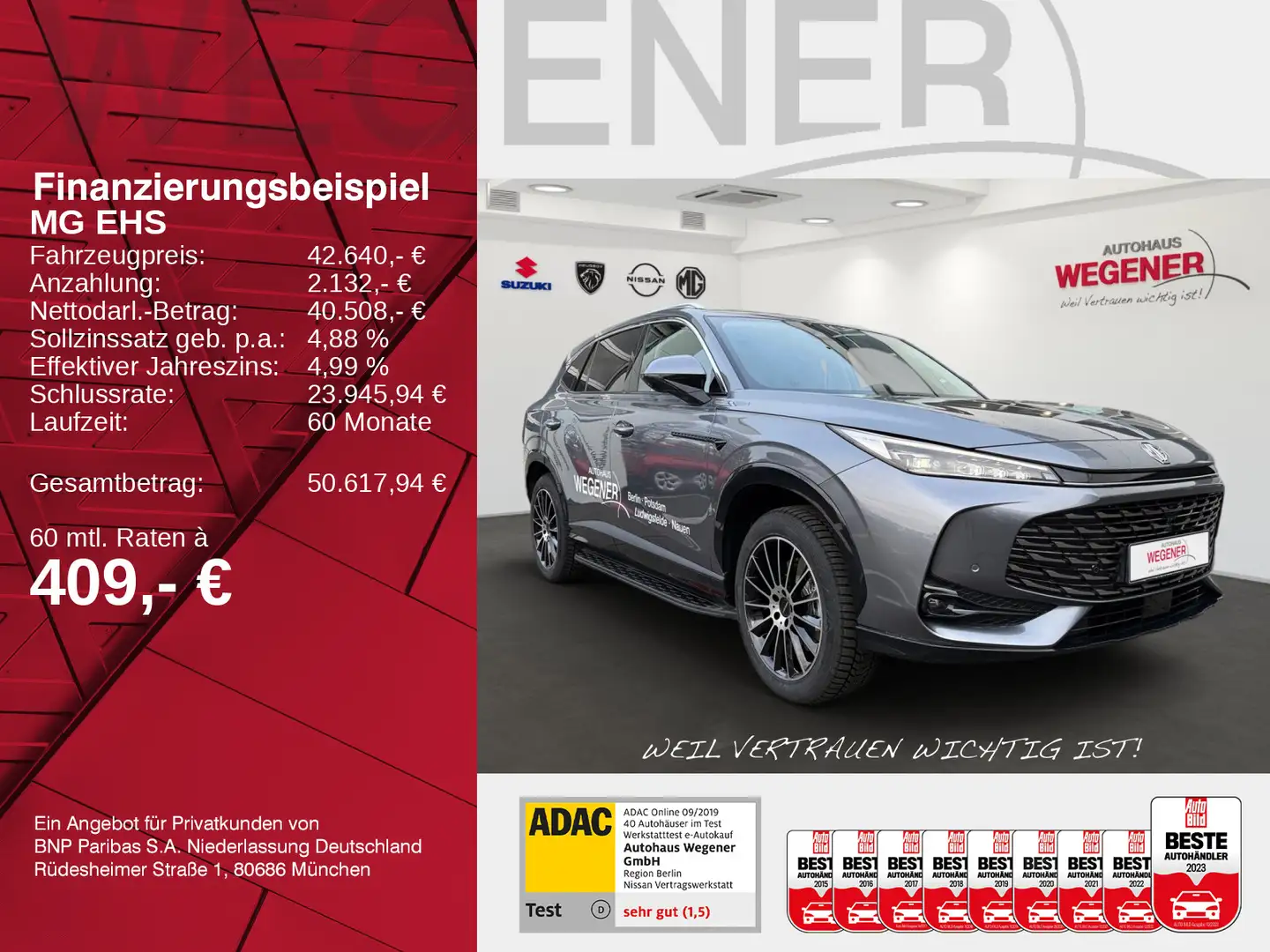 MG EHS MG EHS 1.5T 21kWh EDU 2WD Luxury LHD Grau - 2