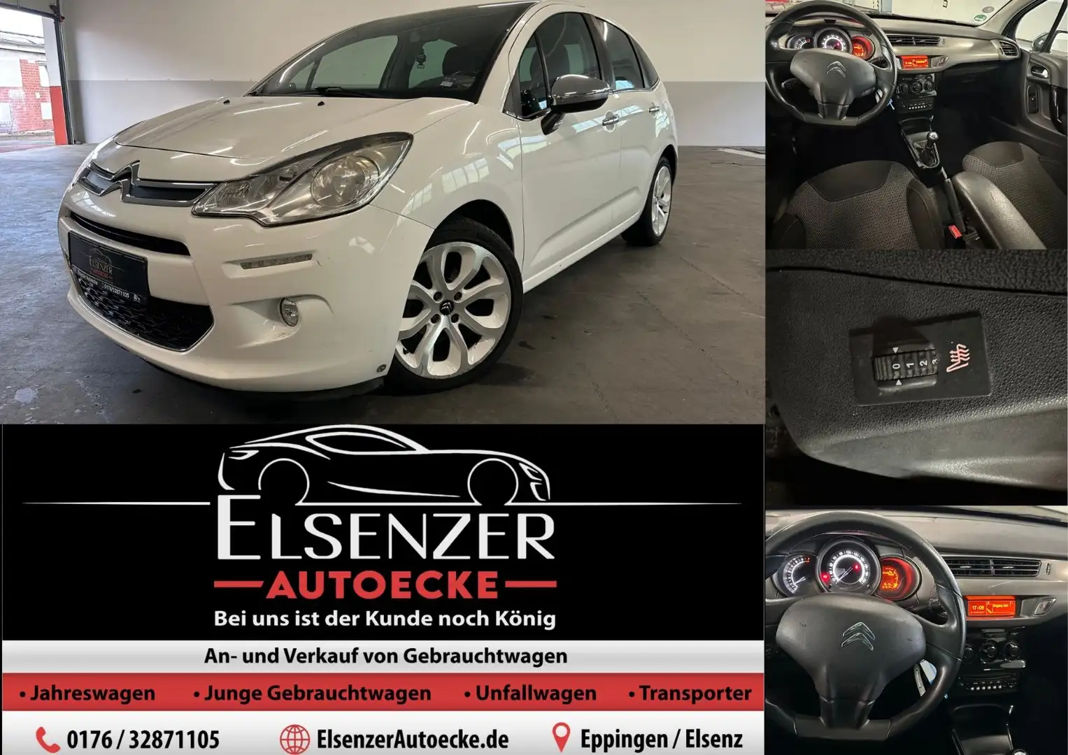 Citroen C3 Selection, Tempomat, PDC, Aux, Panoramadach Wit - 1