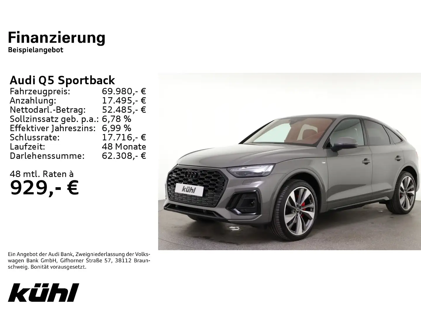 Audi Q5 S line 40 TDI quattro 21' Pano AHK Grau - 1