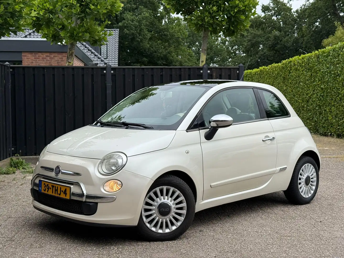 Fiat 500 1.2 Lounge Automaat PANO navi Bianco - 1
