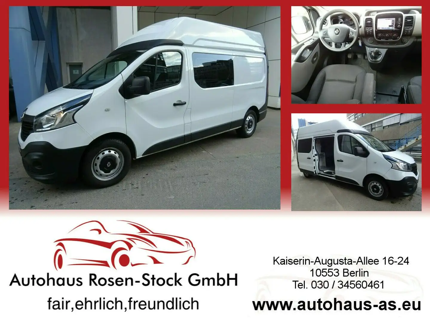 Renault Trafic 1,6 dCi 125 Energy L2H2 Hochdach Kasten,Regale,Kom Blanco - 1
