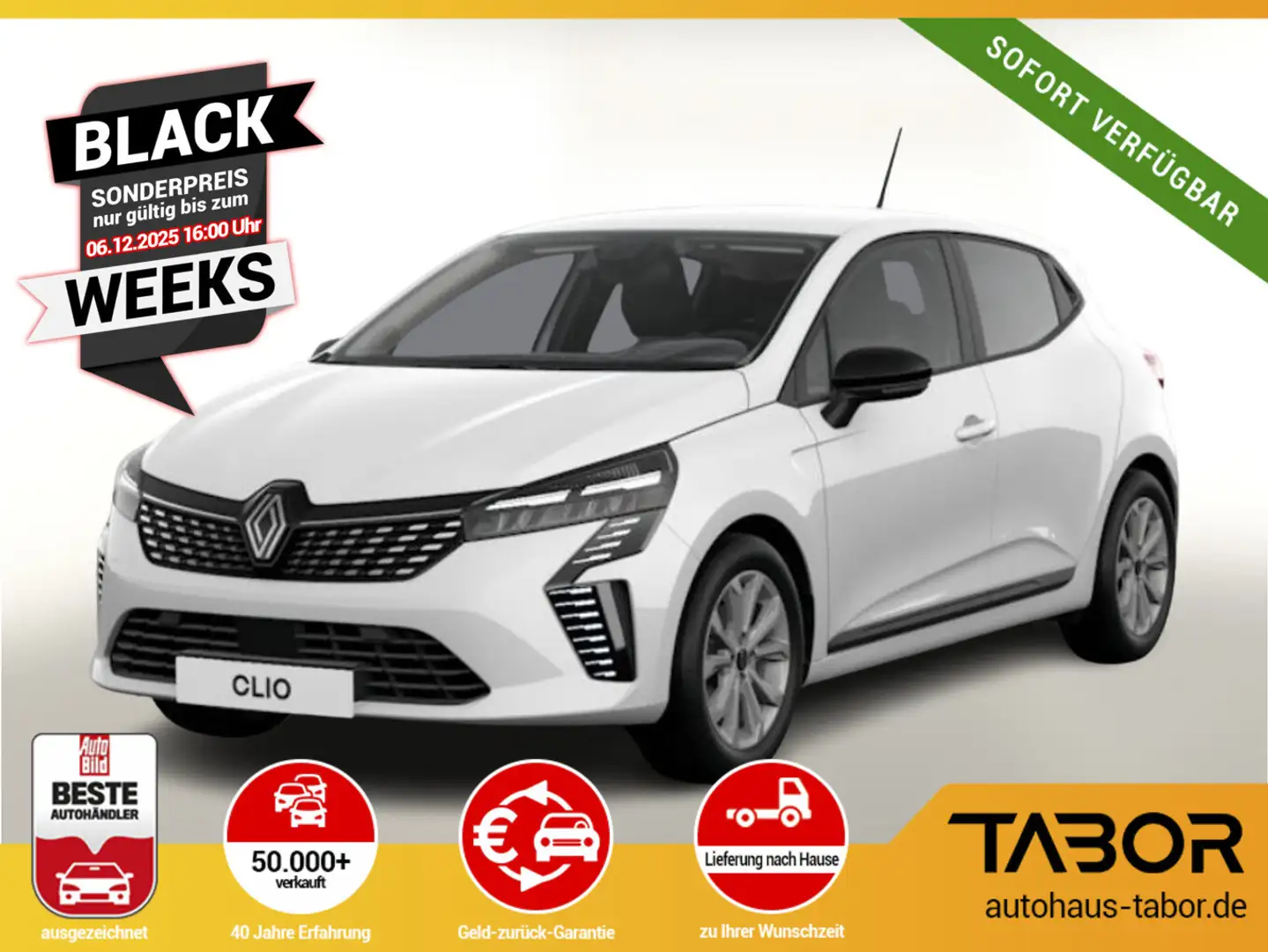 Renault Clio V 1.0 TCe 90 CVT Evolution LookP+ UVP-30%* Weiß - 1