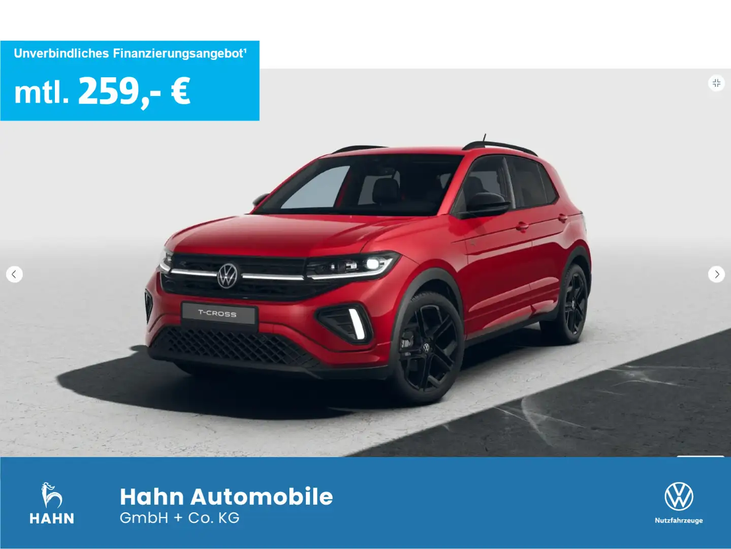 Volkswagen T-Cross R-Line 1.0 l TSI OPF 116 PS DSG Rouge - 1