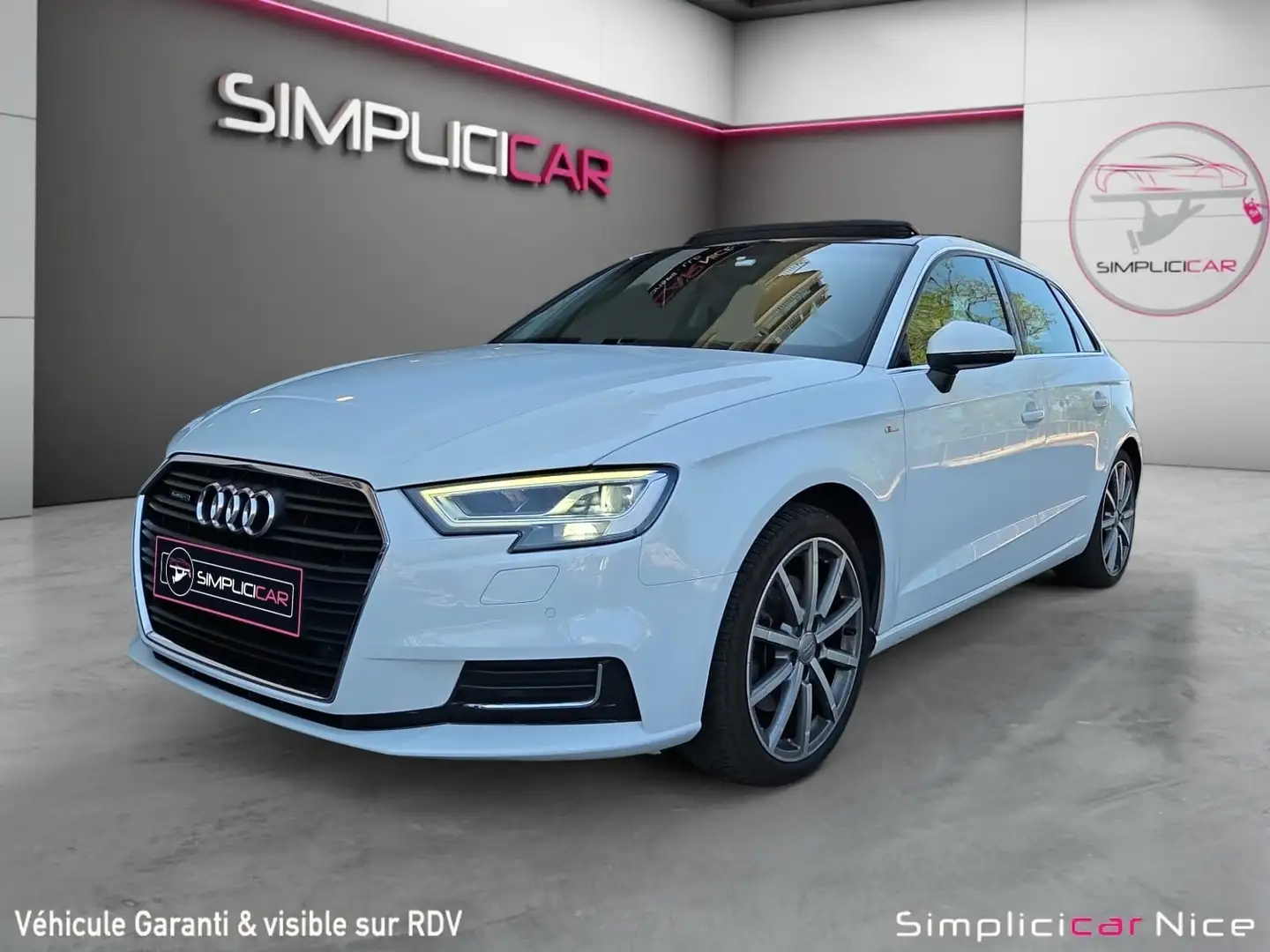 Audi A3 A3 Sportback 2.0 TDI 184 S tronic 6 Quattro S Line Blanc - 1