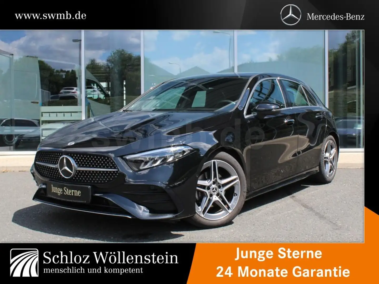 Mercedes-Benz A 200 AMG/LED/AHK/DISTRONIC/KeylessGO/RfCam/EDW Schwarz - 1
