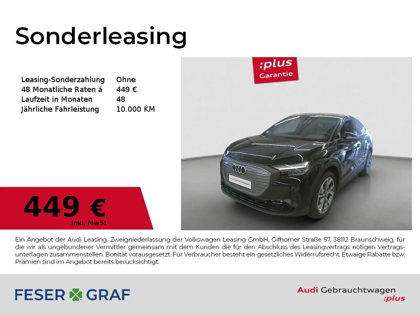 Audi Q4 e-tron Sportback 45 e-tron /LED/ACC/Navi+/AHK/Kamera Schwarz - 1