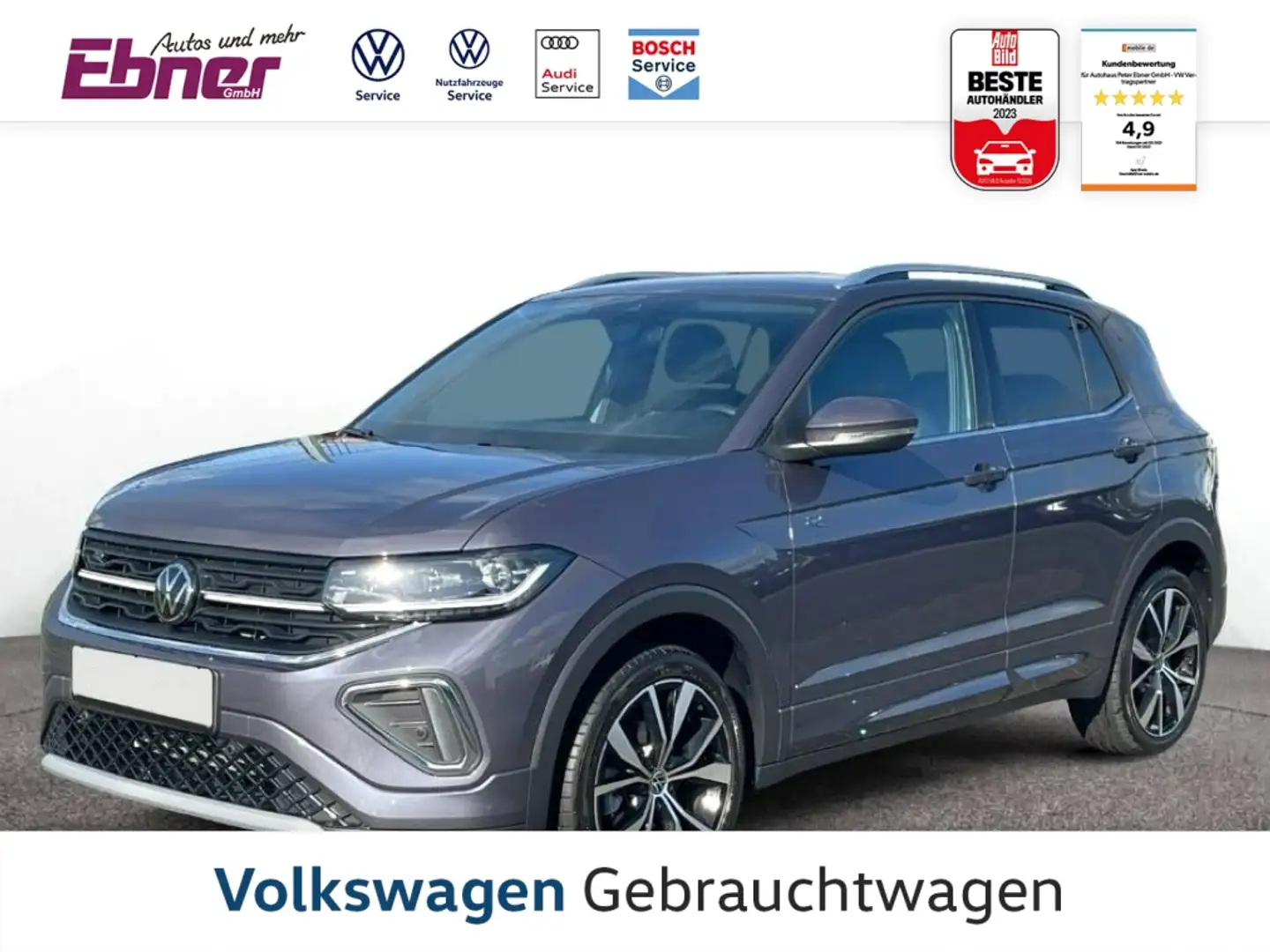 Volkswagen T-Cross R-LINE 1.5TSI DSG ACC+MATRIX+KAMERA+NAVI+PP+18 ALU Grau - 1