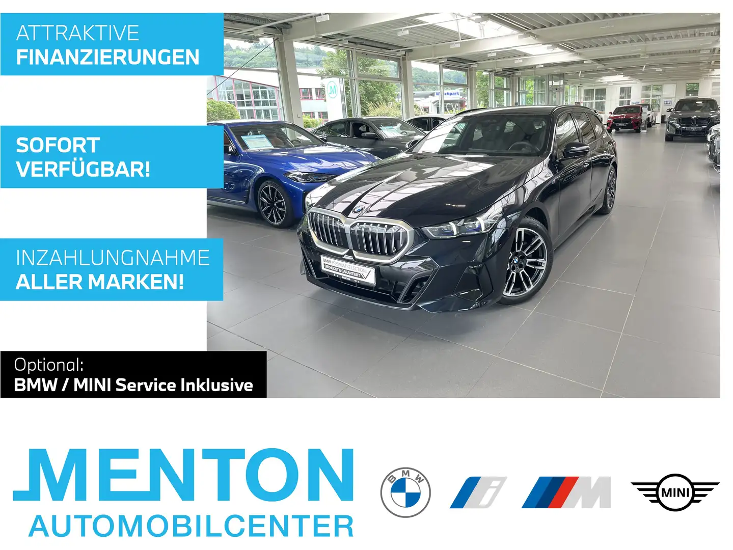 BMW 520 i Touring M Sportpaket AHK/Autobahnassistent/Drivi Schwarz - 1