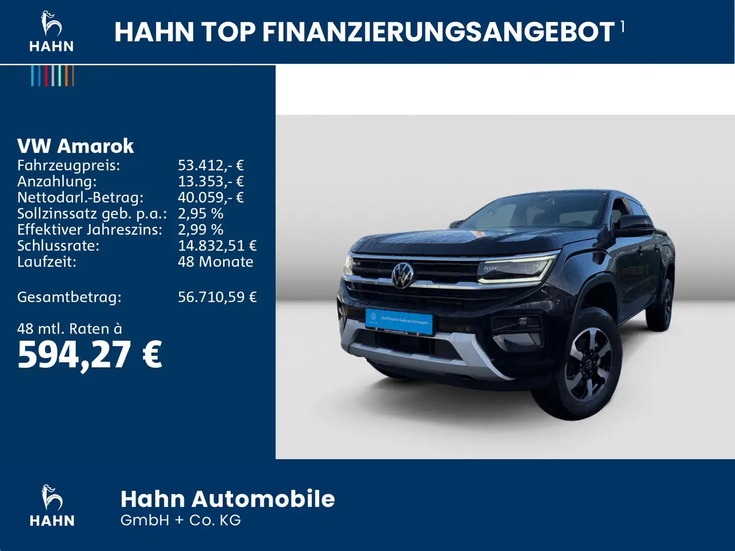 Volkswagen Amarok Style 3,0TDI 4Motion AHK NAVI LED MATRIX Schwarz - 2