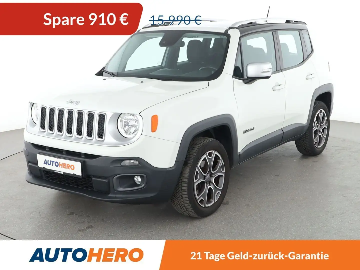 Jeep Renegade 2.0 M-Jet Limited 4WD Aut.*NAVI*TEMPO*PDC*SHZ* Weiß - 1