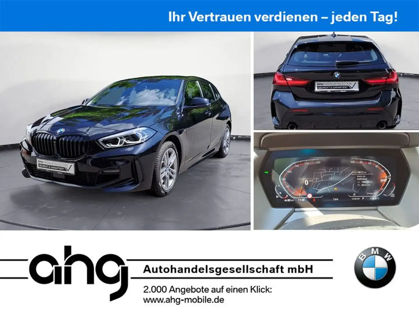BMW 120 i M Sport Steptronic AHK Comfort Paket Lenkra Schwarz - 1