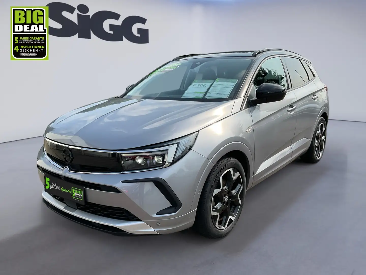 Opel Grandland 1.6 Turbo Ultimate Matrix 2xKlima 360 Grijs - 2