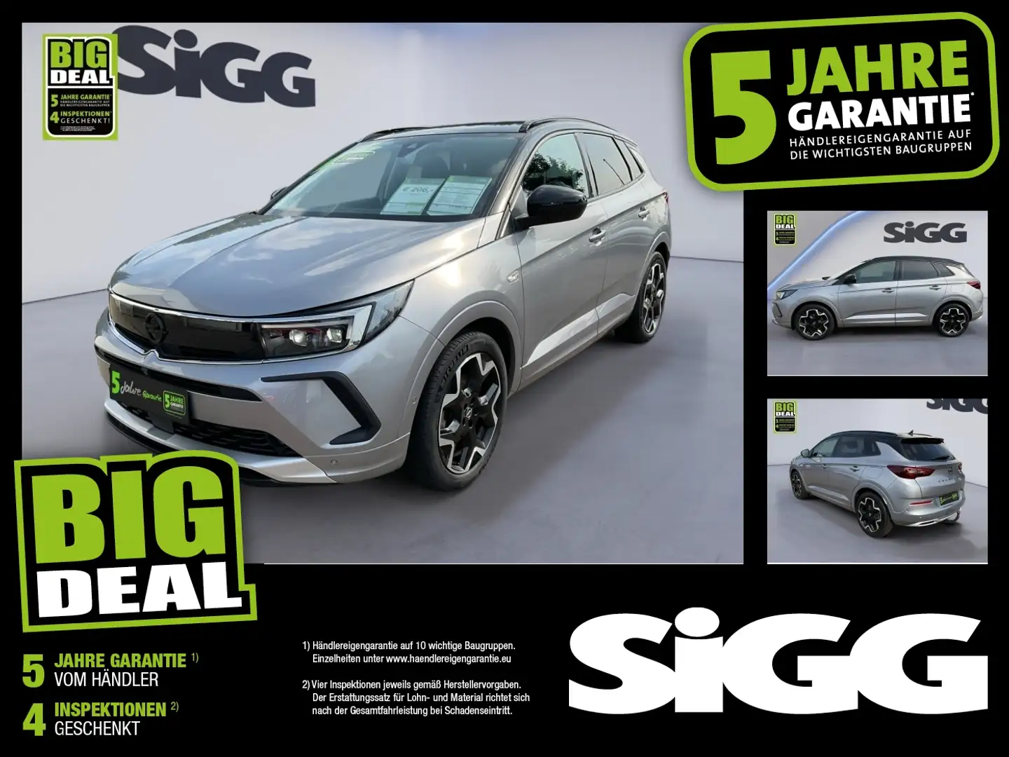 Opel Grandland 1.6 Turbo Ultimate Matrix 2xKlima 360 Grijs - 1